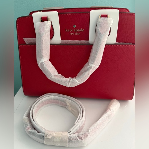 kate spade Handbags - Kate Spade New York Madison Saffiano Leather Medium Satchel in Candied Cherry
